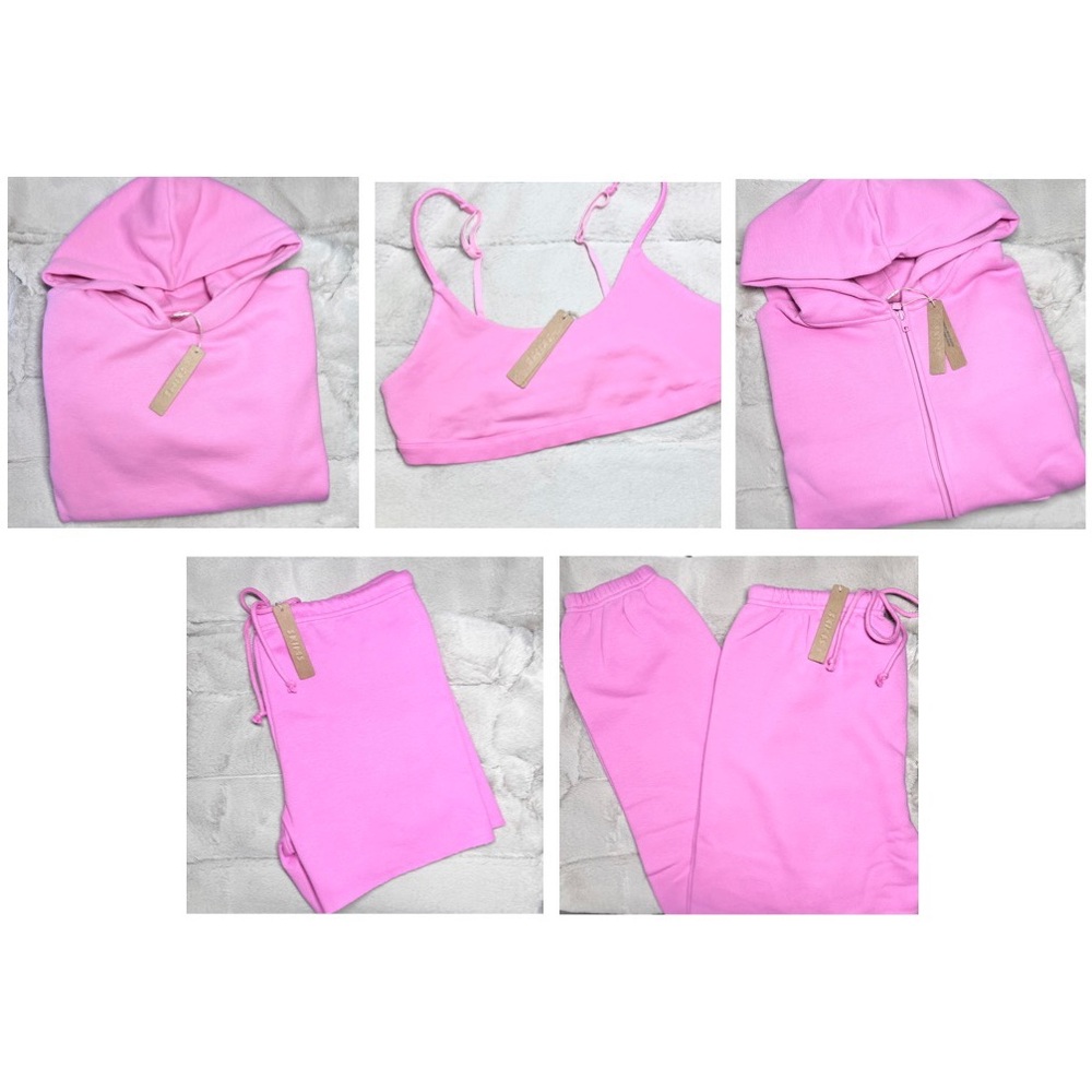 Skims cotton fleece bubblegum set